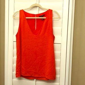 Tangerine colored rayon tank top